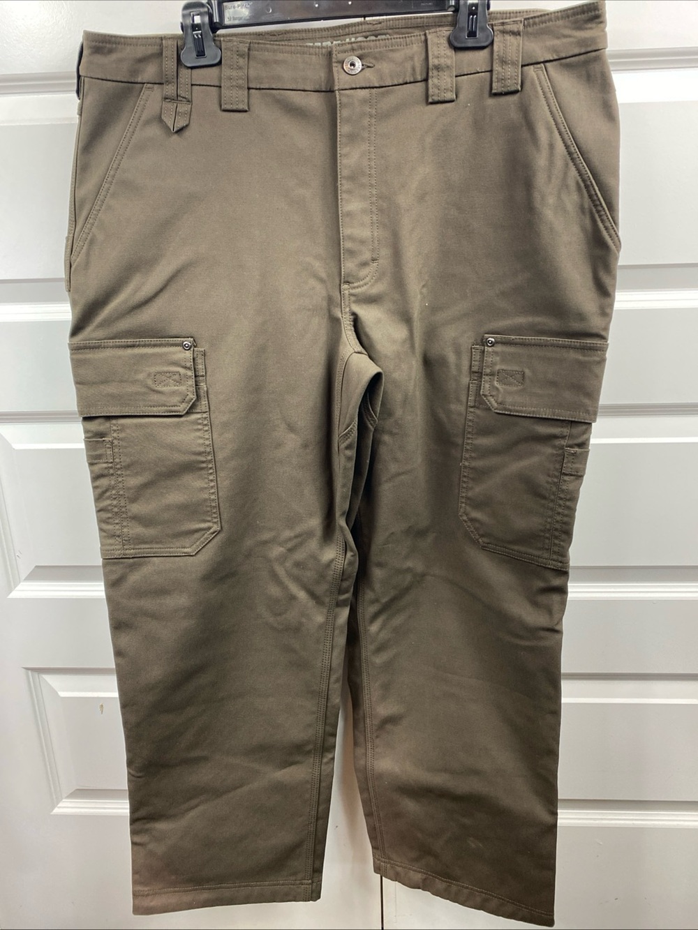 Duluth Trading Co Flex Firehose Foreman Work Pants 48x30 Brown Cargo Lined